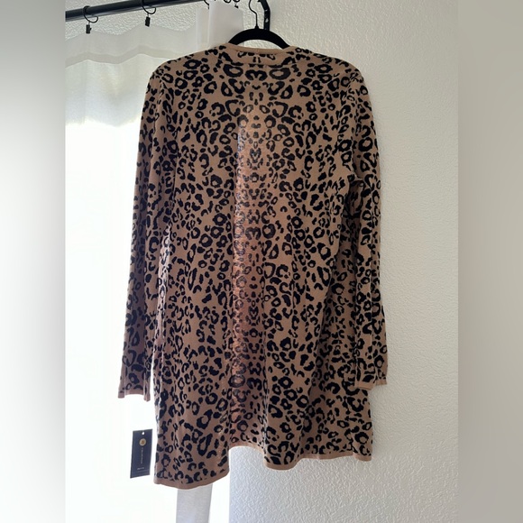 Jacquard Leopard-Print Cardigan, Created for Macy's - Picture 2 of 7